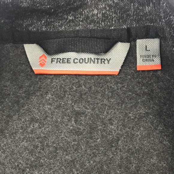 Free Country Black/Gray Sweater Vest Preowned - Picture 5 of 6